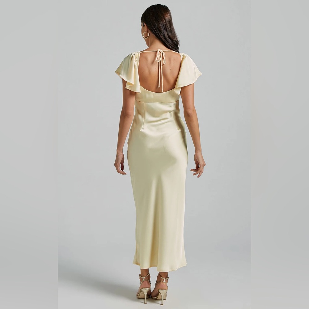 Showpo Midi Dress (Butter Yellow) - Picture 2 of 4